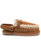 Slipper per bambina Mou Kids marrone con logo color oro FK161001A COG MOU KIDS 