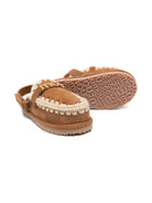 Slipper per bambina Mou Kids marrone con logo color oro FK161001A COG MOU KIDS 