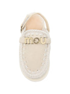Slippers per bambina Mou Kids beige con finiture all' uncinetto FK161001A EGR MOU KIDS 