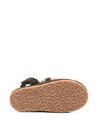 Slippers per bambina Mou Kids marrone mocha con placca logo FK161001A MOCHA MOU KIDS 