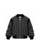 Giubbino per bambino MSGM Kids grigio con patch con logo F6MSJBBO281 104 MSGM KIDS 