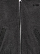 Giubbino per bambino MSGM Kids grigio con patch con logo F6MSJBBO281 104 MSGM KIDS 