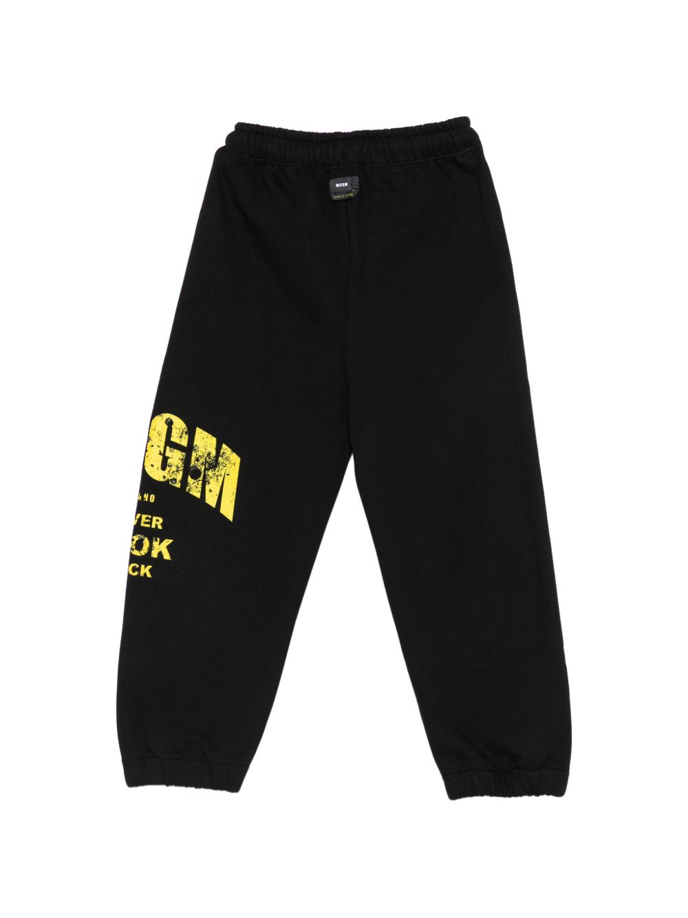 Pantaloni di tuta per bambino MSGM Kids neri con stampa logo F6MSJBFP323 110 MSGM KIDS 