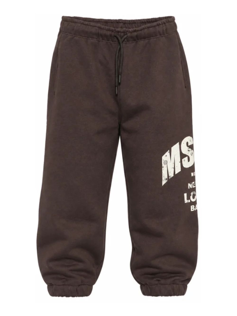 Pantatuta per bambino Msgm Kids marrone con stampa logo F6MSJBFP323 943 MSGM KIDS 