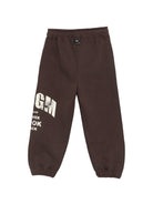 Pantatuta per bambino Msgm Kids marrone con stampa logo F6MSJBFP323 943 MSGM KIDS 