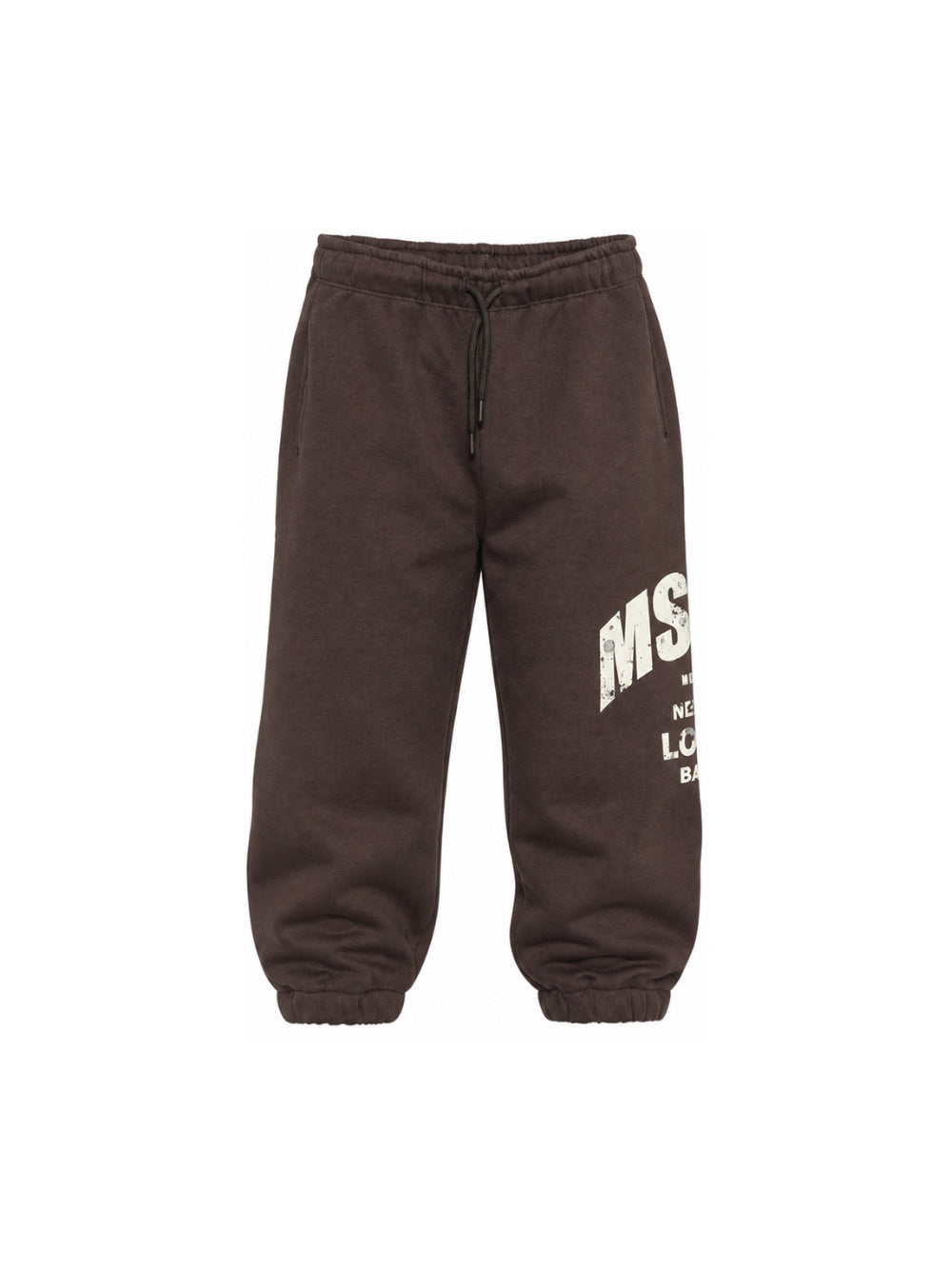Pantatuta per bambino Msgm Kids marrone con stampa logo F6MSJBFP323 943 MSGM KIDS 