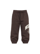 Pantatuta per bambino Msgm Kids marrone con stampa logo F6MSJBFP323 943 MSGM KIDS 