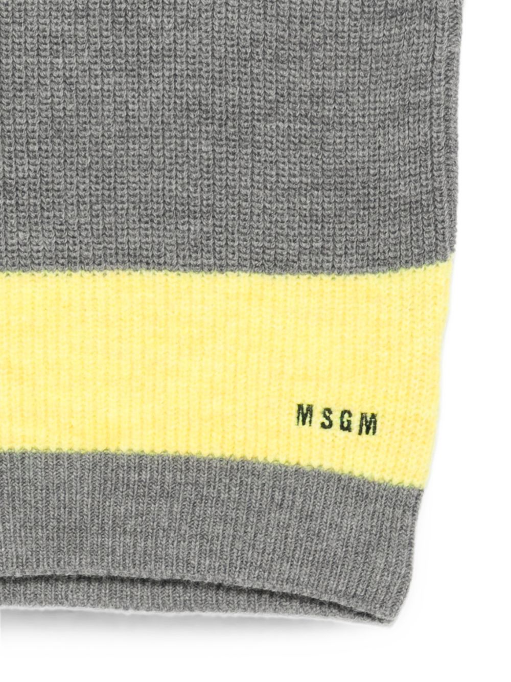 Gilet per bambino Msgm Kids grigio senza maniche con rifiniture a coste F6MSJBJP230 104 MSGM KIDS 