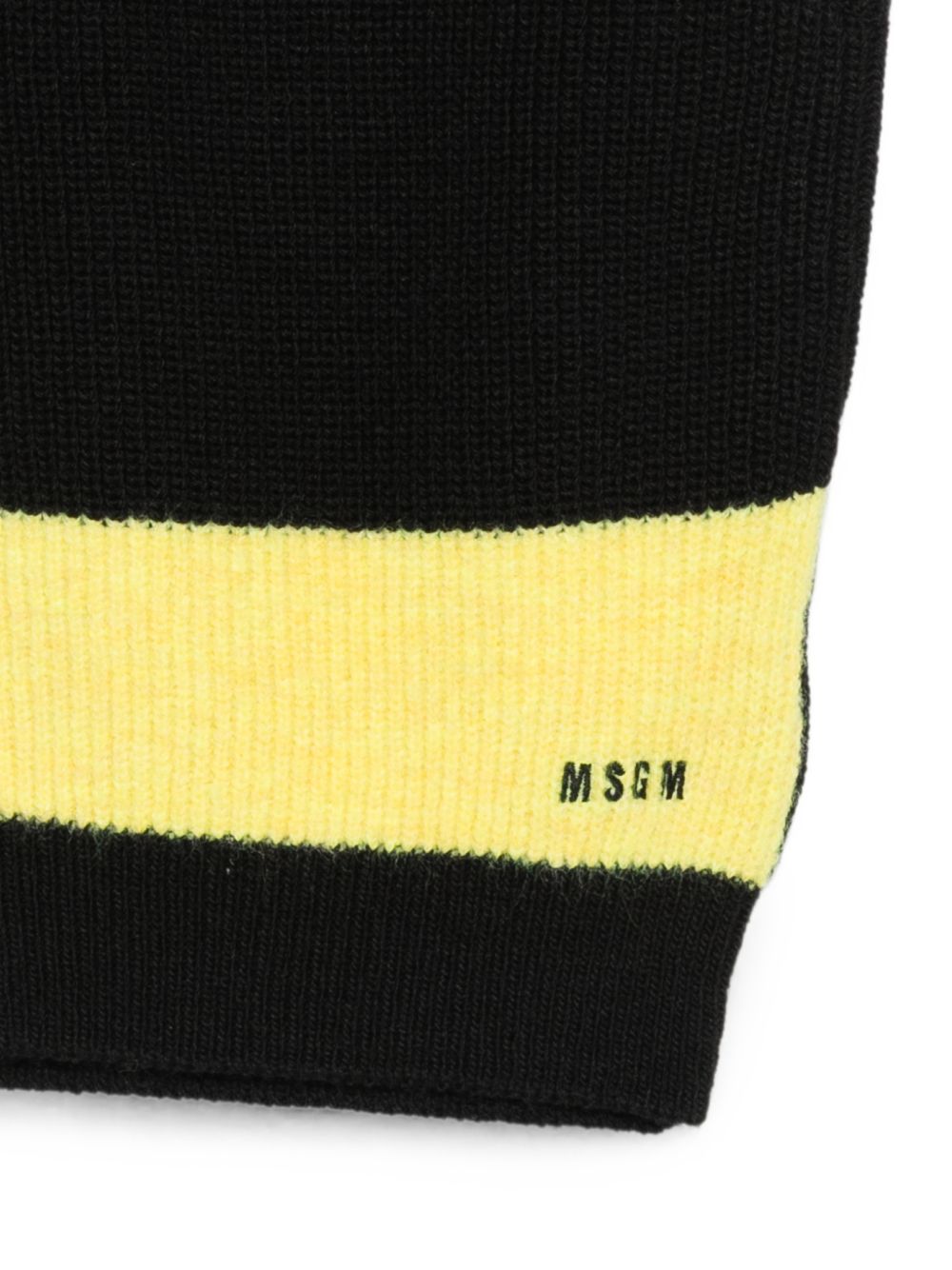 Gilet per bambino Msgm Kids nero con logo ricamato F6MSJBJP230 110 MSGM KIDS 