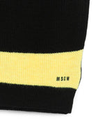 Gilet per bambino Msgm Kids nero con logo ricamato F6MSJBJP230 110 MSGM KIDS 