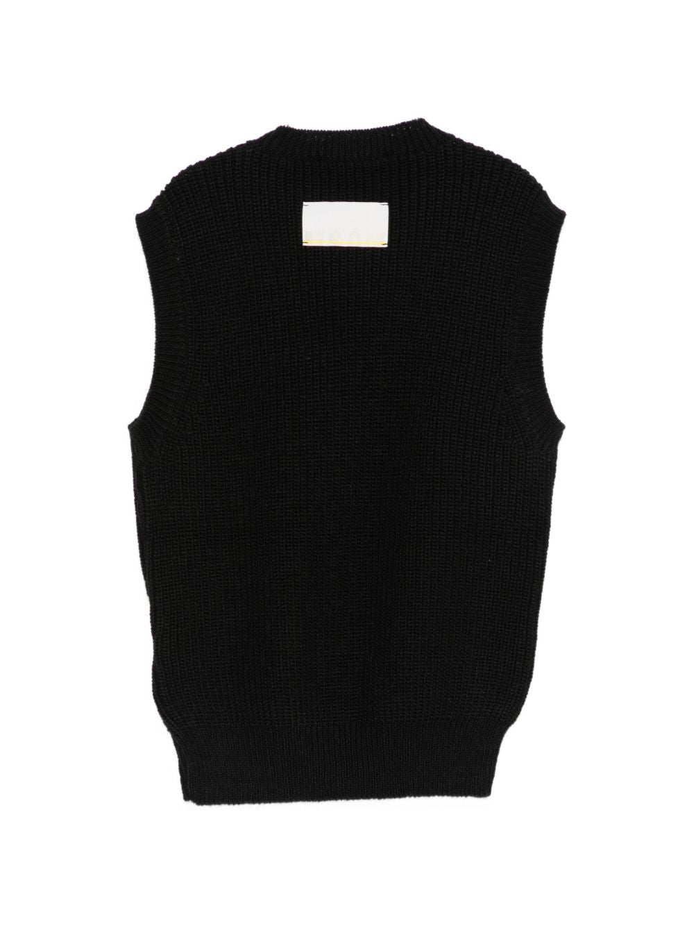 Gilet per bambino Msgm Kids nero con logo ricamato F6MSJBJP230 110 MSGM KIDS 