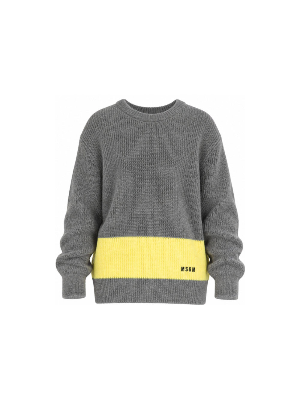 Maglione per bambino Msgm Kids grigio con logo ricamato F6MSJBJP231 104 MSGM KIDS 