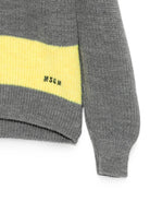 Maglione per bambino Msgm Kids grigio con logo ricamato F6MSJBJP231 104 MSGM KIDS 