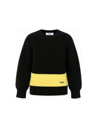 Maglione per bambino Msgm Kids nero con logo ricamato F6MSJBJP231 110 MSGM KIDS 