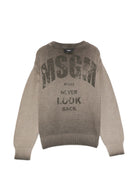 Maglione per bambino Msgm Kids marrone con effetto sfumatura F6MSJBJP317 943 MSGM KIDS 