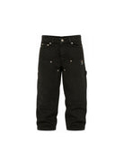 Jeans per bambino MSGM Kids nero con applicazione logo F6MSJBPA229 110 MSGM KIDS 