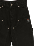 Jeans per bambino MSGM Kids nero con applicazione logo F6MSJBPA229 110 MSGM KIDS 