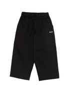 Pantaloni per bambino MSGM Kids nero con logo ricamato F6MSJBPA302 110 MSGM KIDS 