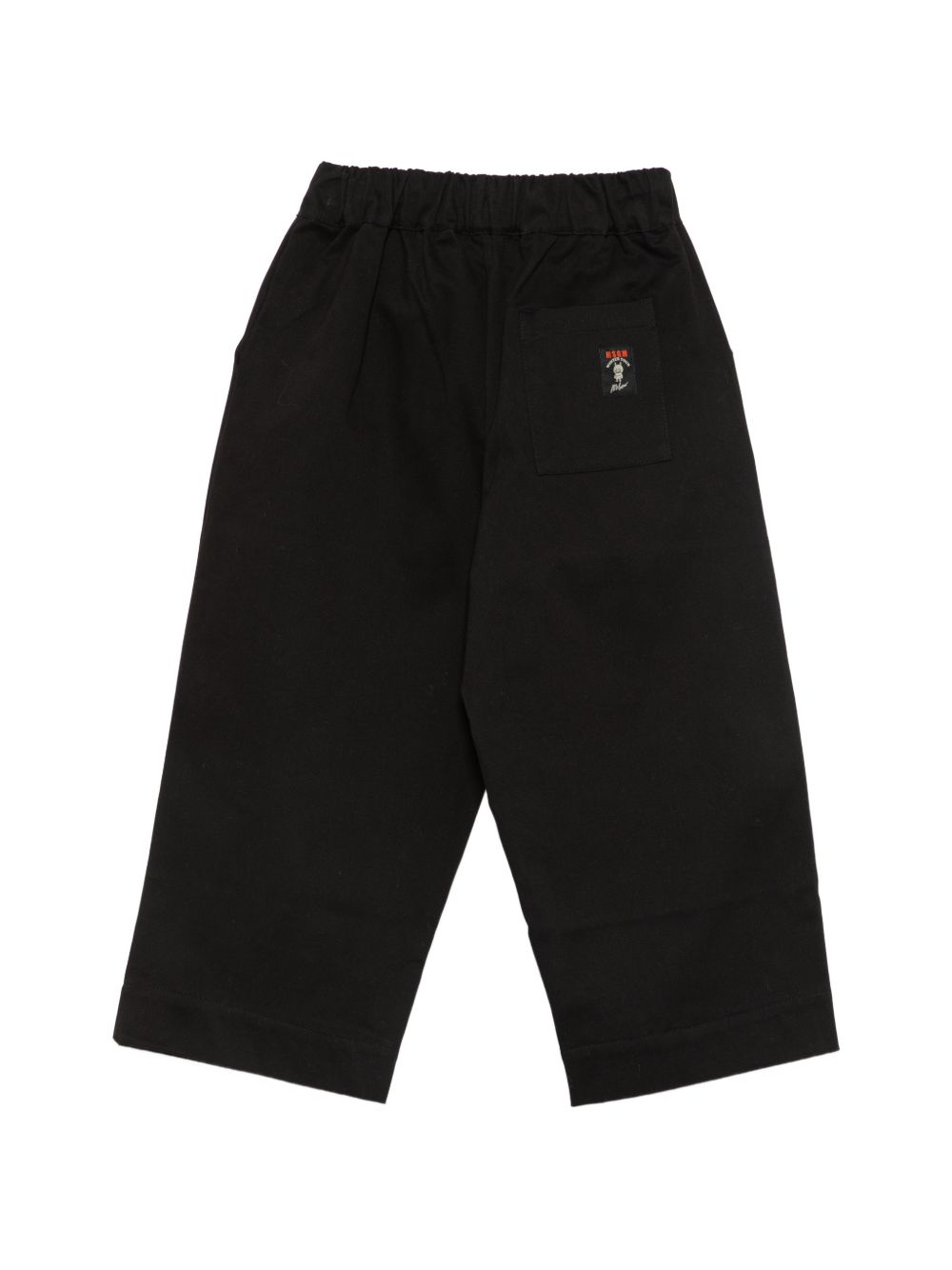 Pantaloni per bambino MSGM Kids nero con logo ricamato F6MSJBPA302 110 MSGM KIDS 