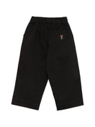 Pantaloni per bambino MSGM Kids nero con logo ricamato F6MSJBPA302 110 MSGM KIDS 