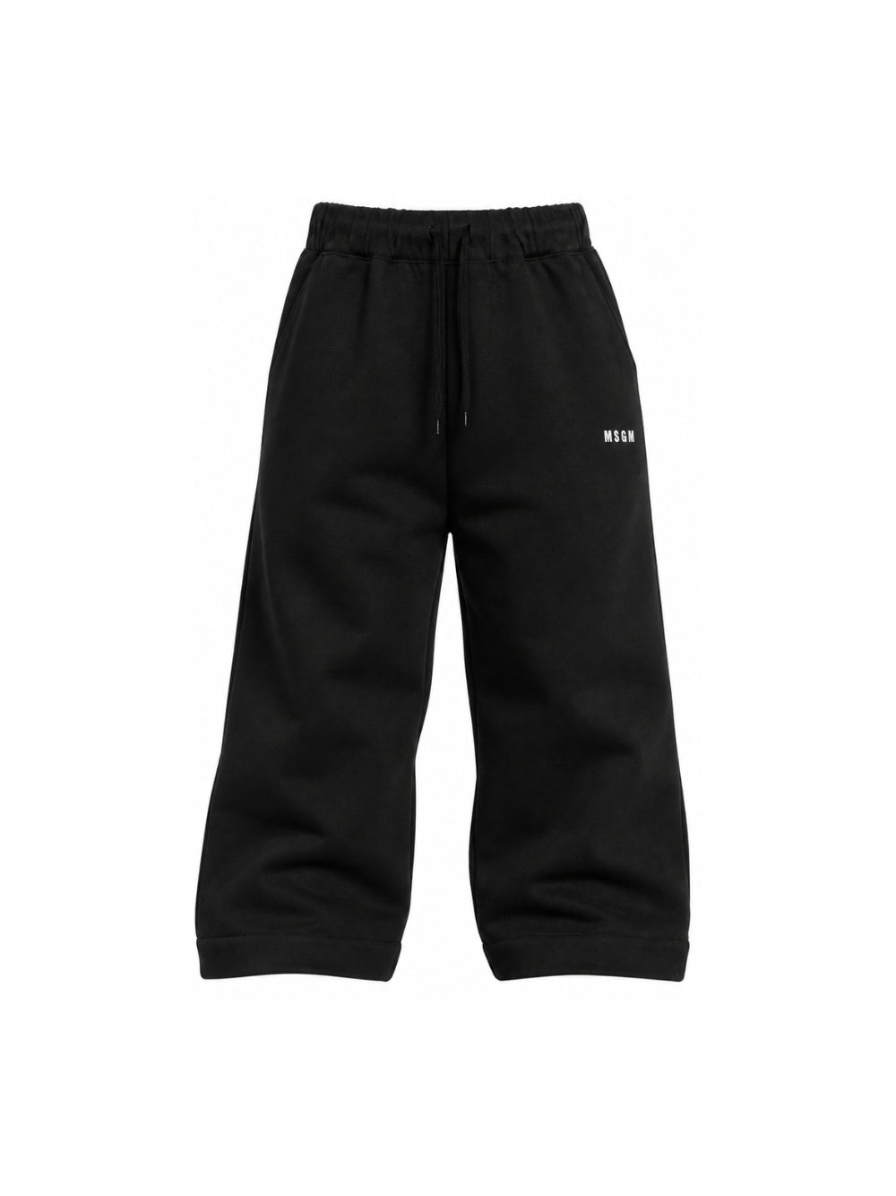 Pantaloni per bambino MSGM Kids nero con logo ricamato F6MSJBPA302 110 MSGM KIDS 