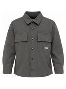 Camicia per bambino MSGM Kids grigia con tasche applicate F6MSJBSI299 104 MSGM KIDS 