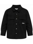 Camicia per bambino MSGM Kids nera con tasche applicate F6MSJBSI299 110 MSGM KIDS 