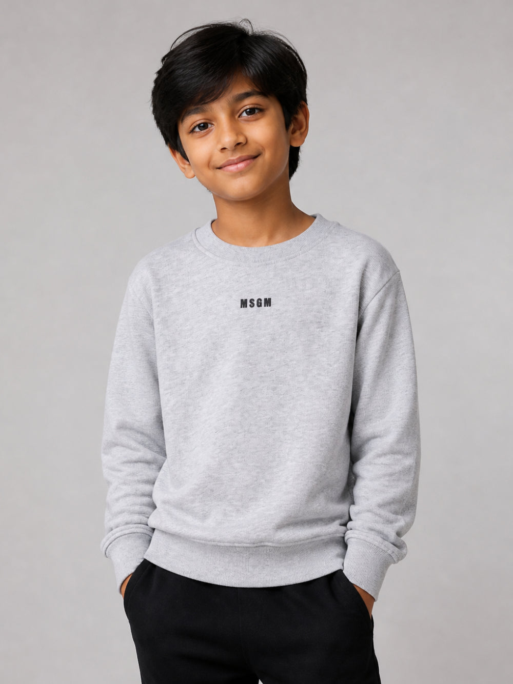 Felpa per bambino Msgm Kids girgia con stampa grafica sul retro F6MSJBSW303 271 MSGM KIDS 