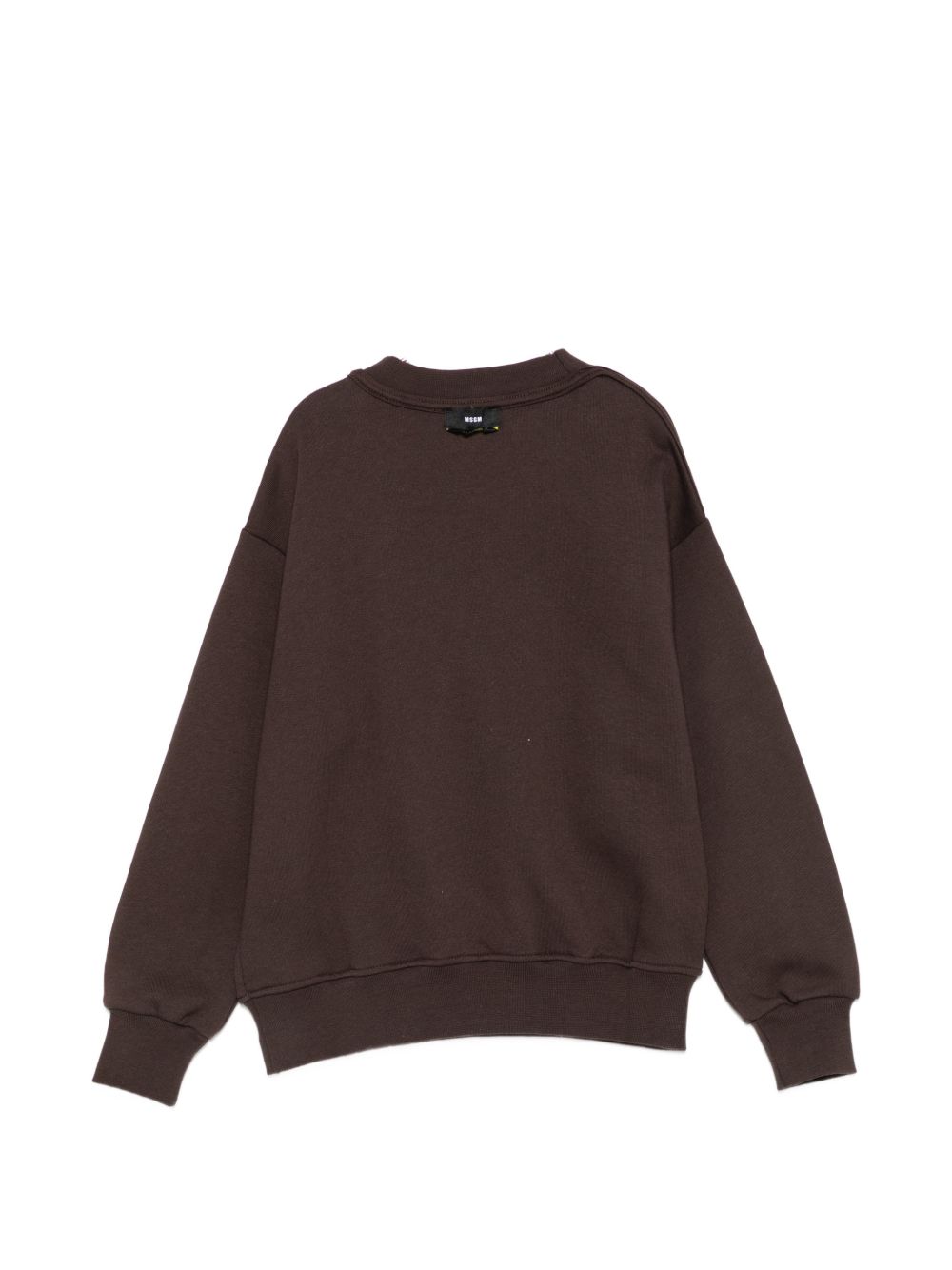 Felpa per bambino Msgm Kids marrone con stampa logo F6MSJBSW319 943 MSGM KIDS 