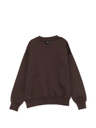 Felpa per bambino Msgm Kids marrone con stampa logo F6MSJBSW319 943 MSGM KIDS 