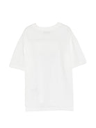 T-shirt per bambino MSGM Kids bianca con stampa grafica F6MSJBTH239 002 MSGM KIDS 