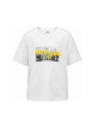 T-shirt per bambino MSGM Kids bianca con stampa grafica F6MSJBTH239 002 MSGM KIDS 