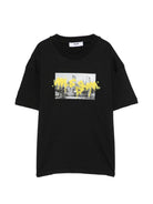 T-shirt per bambino Msgm Kids neracon stampa grafica sul davanti F6MSJBTH239 110 MSGM KIDS 