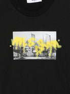 T-shirt per bambino Msgm Kids neracon stampa grafica sul davanti F6MSJBTH239 110 MSGM KIDS 