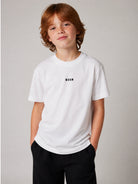 T-shirt per bambino MSGM Kids bianca con stampa grafica sul retro F6MSJBTH245 002 MSGM KIDS 