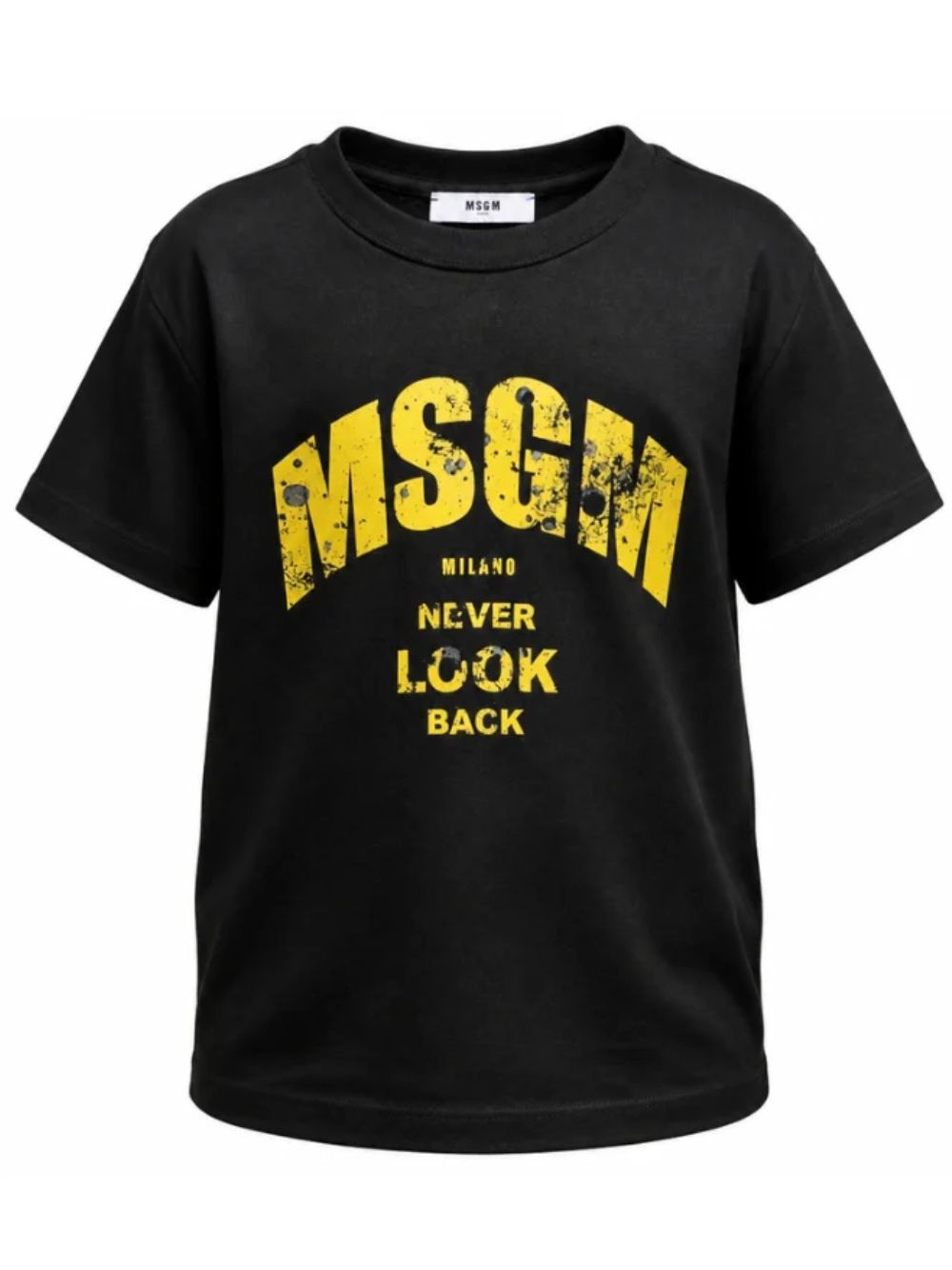 T-shirt per bambino MSGM Kids nera con stampa grafica F6MSJBTH321 110 MSGM KIDS 