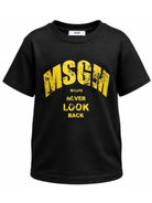 T-shirt per bambino MSGM Kids nera con stampa grafica F6MSJBTH321 110 MSGM KIDS 