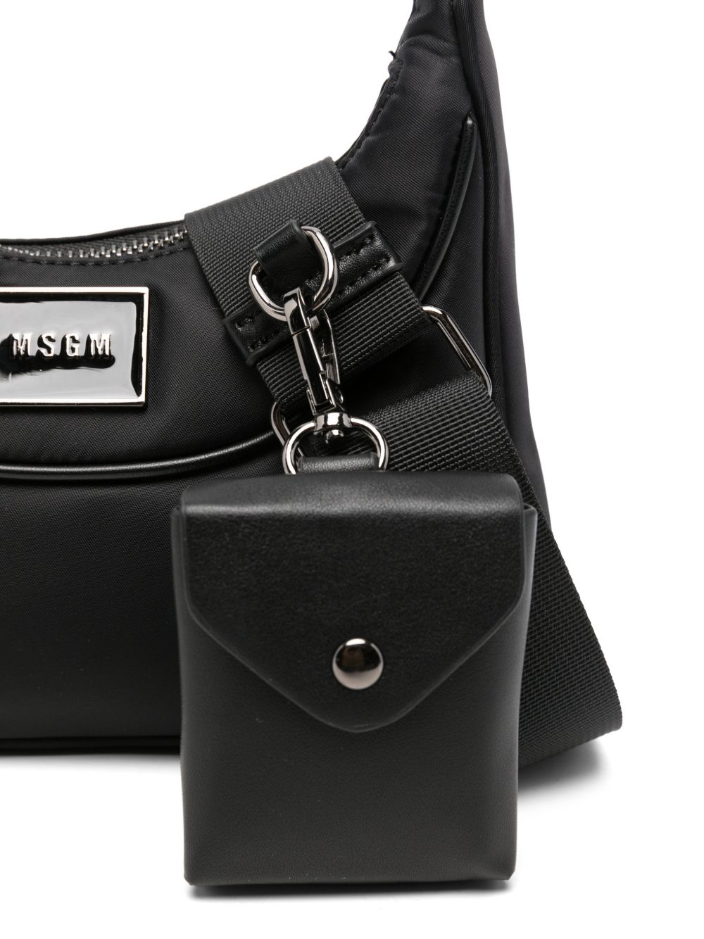 Borsa per bambina Msgm Kids nera con stampa logo F6MSJGBA178 110 MSGM KIDS 