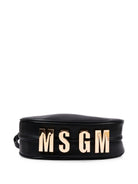 Borsa per bambina Msgm Kids nera con placca con logo F6MSJGBA180 110 MSGM KIDS 