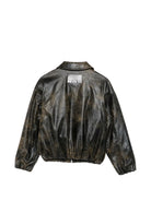 Giacca per bambina MSGM Kids nero con effetto vissuto F6MSJGBO115 110 MSGM KIDS 