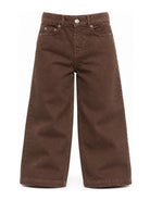 Pantaloni per bambina MSGM Kids marrone a gamba larga F6MSJGDP051 110 MSGM KIDS 