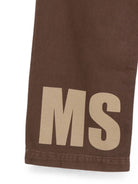 Pantaloni per bambina MSGM Kids marrone a gamba larga F6MSJGDP051 110 MSGM KIDS 