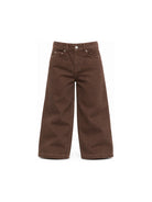 Pantaloni per bambina MSGM Kids marrone a gamba larga F6MSJGDP051 110 MSGM KIDS 
