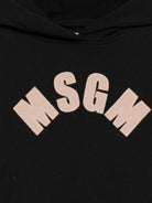 Felpa per bambina Msgm Kids nera con stampa logo sul davanti F6MSJGHS097 110 MSGM KIDS 