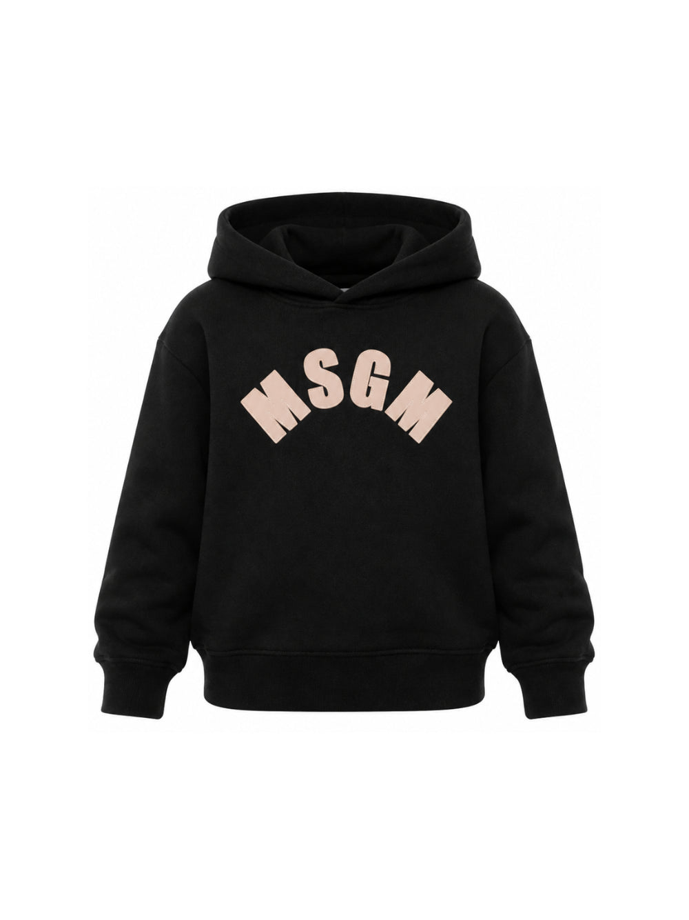 Felpa per bambina Msgm Kids nera con stampa logo sul davanti F6MSJGHS097 110 MSGM KIDS 