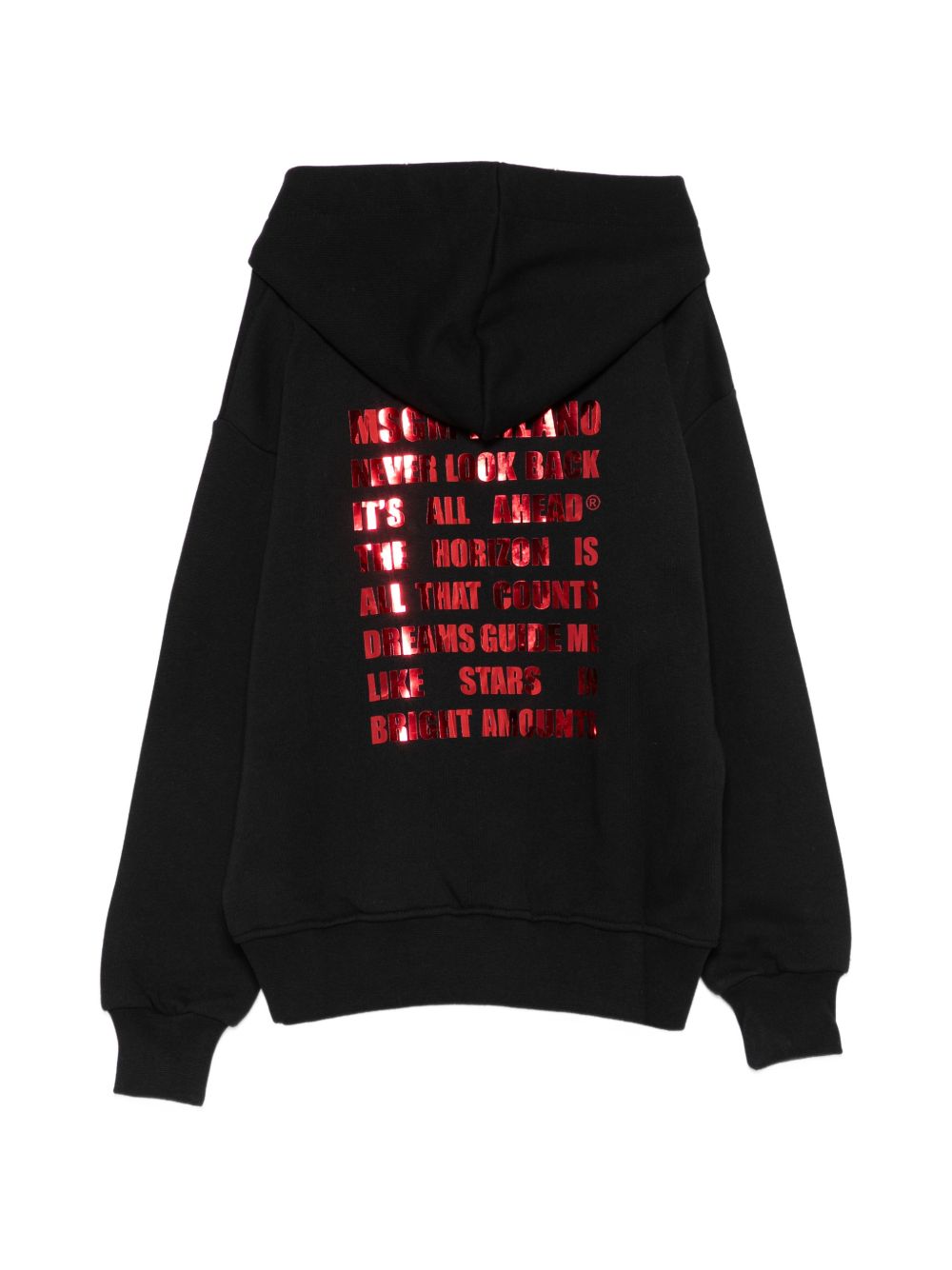 Felpa per bambina Msgm Kids nera con stampa logo sul davanti F6MSJGHS122 110 MSGM KIDS 