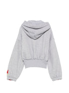 Felpa per bambina MSGM Kids grigia con bande laterali F6MSJGHS150 271 MSGM KIDS 