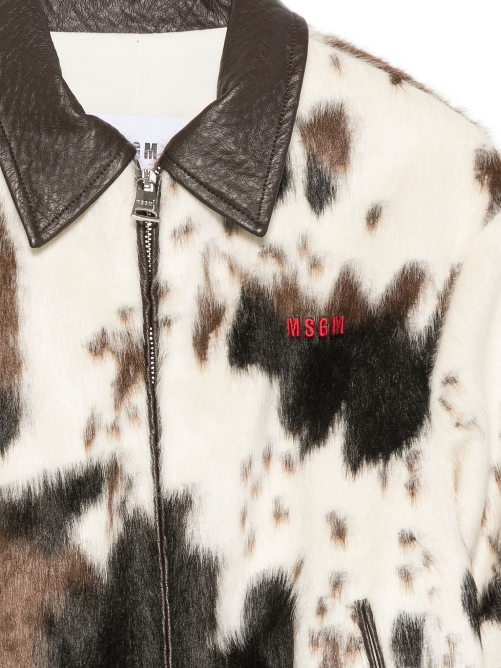 Giacca per bambina MSGM Kids multicolore con stampa mucca F6MSJGJK078 MS098 MSGM KIDS 