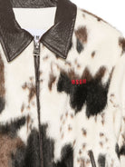 Giacca per bambina MSGM Kids multicolore con stampa mucca F6MSJGJK078 MS098 MSGM KIDS 