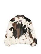 Giacca per bambina MSGM Kids multicolore con stampa mucca F6MSJGJK078 MS098 MSGM KIDS 